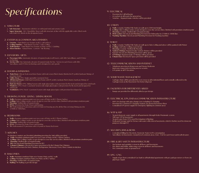 Candeur Eternia amenities specifications – clubhouse details